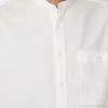 Organic Cotton Poplin Stand-Collar Shirt