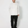Organic Cotton Poplin Stand-Collar Shirt