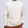 Recycled Cotton Mockneck Long Sleeve T-Shirt