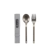 Titanium Fork & Spoon Set